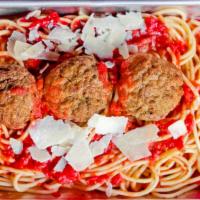Spaghetti Meatballs Pasta · Our made-in-house family recipe blends the perfect amount of tomato tartness with herbs and ...