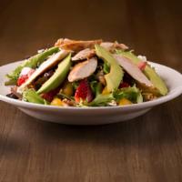 California Salad · Grilled chicken breast, fresh avocado, strawberries, mandarin oranges, walnuts, and creamy g...
