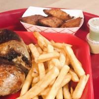 1/2 Chicken Combo · 1/2 chicken (white & dark meat) with 2 small sides & 2 sauces