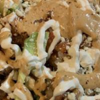 Carne Asada Fries (Pal Antoje!) · French fries topped with grilled steak tips, smothered with shredded cheese, sour cream, pic...