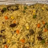 Fried Rice · Rice styled in carrot, pea, sweet corn, green and red pepper, gizzard/liver.