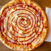 Bbq Chicken · A southern pizza drizzled with BBQ sauce, red onions and grilled chicken. 310-410 cal. per s...