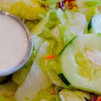 Garden Salad
 · Lettuce, tomato, cucumber, red onion.