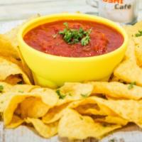 Chips And Salsa · Homemade salsa with corn chips.