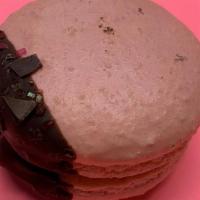 Chocolate Raspberry Macarons - 6 Pack · Handcrafted Macarons from Leaven Bakery -Chocolate Raspberry  flavor - pack of 6