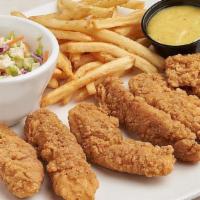 Chicken Tender Platter · Our own recipe! Antibiotic and hormone-free with honey mustard, coleslaw and choice of crisp...