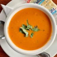 Tomato Basil Bisque · This satiny bisque is made with a puree of vine-ripened red tomatoes blended with heavy crea...