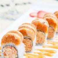 Double Spicy Roll · Spicy. Spicy crab meat topped with spicy tuna. No substitutions