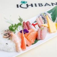 Chirashi Don · Chef's choice of assorted sashimi. Served on a bed of sushi rice with your choice of soup or...