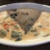 Poblano Dip · Cheese dip with authentic poblano peppers.