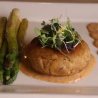 Salmon Cake · 5 oz pan seared salmon cake paired with our Elizabeth river remoulade with the choice of (2)...