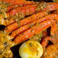 Muk Catch Platter · served with 6 shrimp, 12 mussels, 1 crab, 1 cluster snow crab, 2 potatoes, 1 corn, 1 sausage...