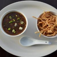 Manchow Soup Veg · House special sweet and sour, medium spicy, popular brown soup with finely chopped vegetable...
