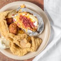 Catfish Dinner · Served with a choice of side and Texas toast. Mississippi grain fed - fresh, never frozen. S...