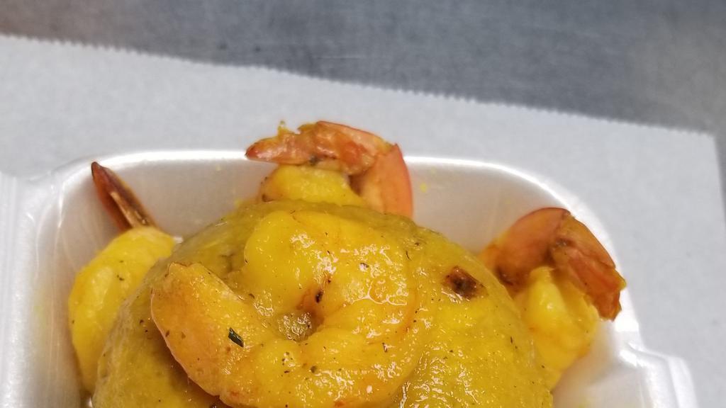 Mofongos · mashed and stuffed fried green plantains. Your choice of one meat.