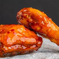 Medium Leg And Thigh · 2 delicious fresh chicken legs & 2 thighs, brined for 24 hours in love and spices, then frie...