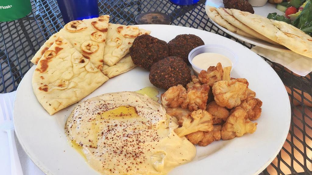 Vegetable Platter · Choose three side items. Served with pita.