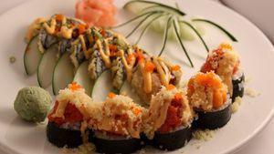 Monster Roll · Spicy. Spicy: sharp, fiery taste. Fried. Crab stick, cream cheese, avocado, spicy crawfish, ...
