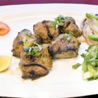 Boti Kabab · Pieces of marinated boneless lamb, lightly seasoned with fine Indian herbs.