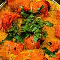 Fish Korma · Fish cooked in a mild curry sauce.