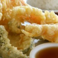 Tempura Vegetable · Lightly battered tempura served with a side of warm tempura sauce.