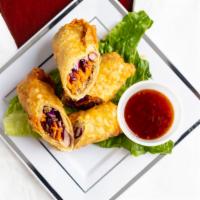 Blended Egg Rolls · Ground turkey, cabbage,carrots served with Asian sauce.