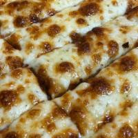 Cheese Sticks (Large) · Homemade Garlic Sauce Base smothered with our Mozzarella/Provolone cheese blend.  Cut into i...