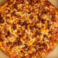 Carnivore Pizza · Served with Fresh Pizza Sauce, Canadian Bacon, American Bacon, Beef, Italian Sausage, Pepper...
