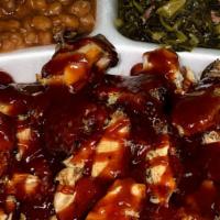 1 Lb. Rib Tips Dinner · Smoked, hand-crafted to perfection and will melt in your mouth comes with your choice of 2 s...
