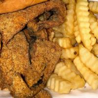 Fish Basket · Your choice of fish that will melt in your mouth, served with fries and hushpuppy
