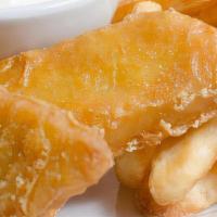 Fish & Chips · Beautiful cod filets, lightly breaded and deep-fried. Served with a side of our steak fries ...