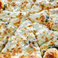 Popeye · Spinach with olive oil baked under feta and mozzarella cheese.