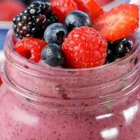 Strawberry Madness  · Strawberry, blueberry, blackberry, raspberry, and strawberry whey protein.