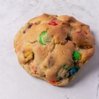 Huge Cracked M&M'S Chocolate Chip Cookie · We took our huge chocolate chip cookie and replaced all of the chocolate chips with genuine ...