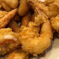 Fried Jumbo Shrimps · Seven pieces.