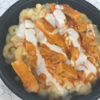 Buffalo-Style Chicken Mac 'N Cheese · Buffalo-Style Grilled Chicken Breast & Shredded Mozzarella on top of Macaroni in Cheddar Che...