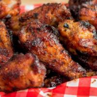 1/2 Dozen Smoked Fried Wings  · Brined overnight and smoked to juuuust cooked, then flash fried in lard for a delicious cris...