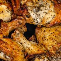 Family Dinner · Whole Char-Grilled Chicken with choice of 3 large side items and garlic bread