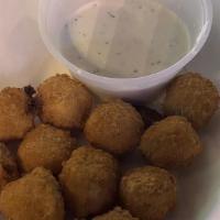 Pepperjack Bites · Fried pepperjack cheese served with ranch.