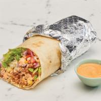 Burrito · Your choice of slow-cooked meats, white rice, and beans. Toppings include romaine lettuce, t...