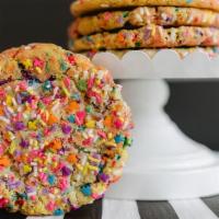 Sprinkle Sugar Cookie · Our mega sugar cookie is packed with rainbow sprinkles!