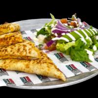 Quesadillas · 12 inches flour tortilla folded with cheese.