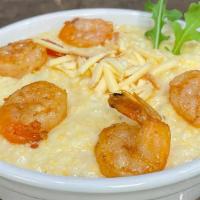 Shrimp & Grits  · Grits (Yellow Corn) + Shrimp + Gouda Cheese