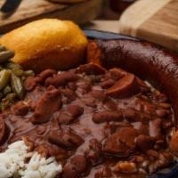 Red Beans & Rice Plate · Comes with corn bread and your choice of one side