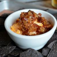 Pimento Cheese & Bacon Jam · Served with gluten free blue corn tortilla chips.