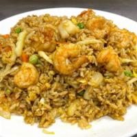 Seafood Fried Rice · Shrimp, scallops, crab, napa cabbage, egg, peas and carrot. Choice of regular style (light s...
