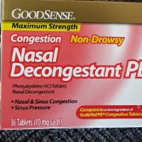 Gs Nasal Decongestant Pe 36 Tabs 408773 · Maximum Strength 
Nasal Decongestant.  Non-Drowsy