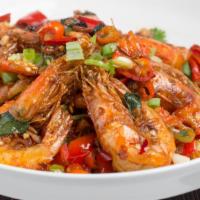 Hunan Shrimp · Hot and Spicy.