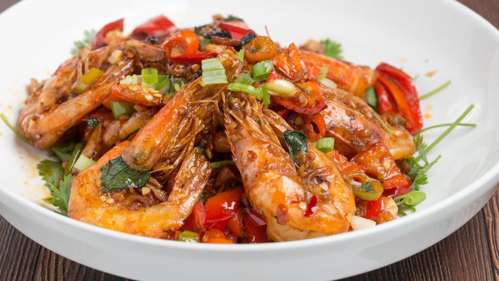 Hunan Shrimp · Hot and Spicy.