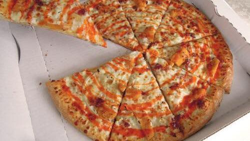 Angelo'S Bbq Chicken Pizza · BBQ sauce, chicken, red onions, tomatoes and Mozzarella cheese.